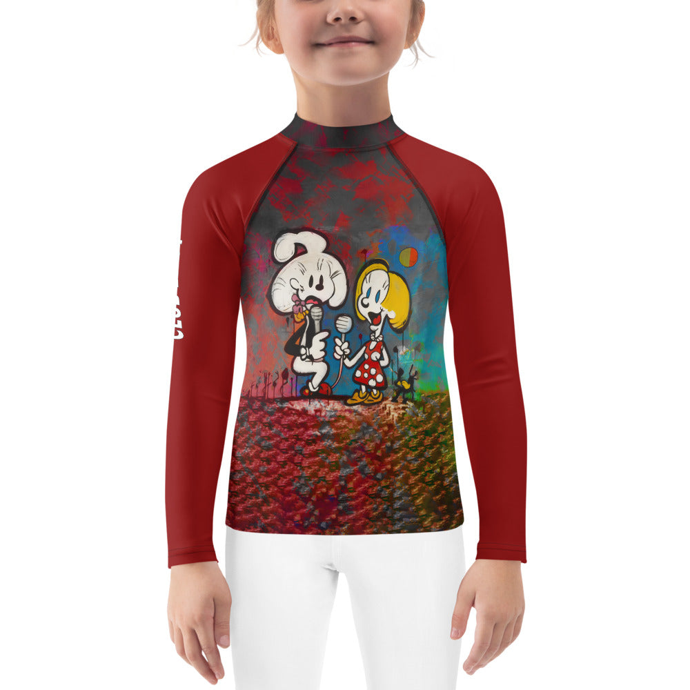 Zesty Zebra Zoom Kids' Rash Guard