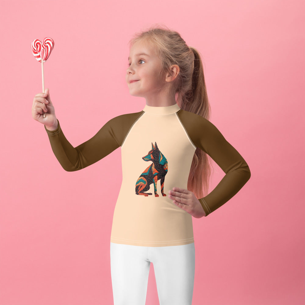 Dog’s Daring Dive Kids Rash Guard