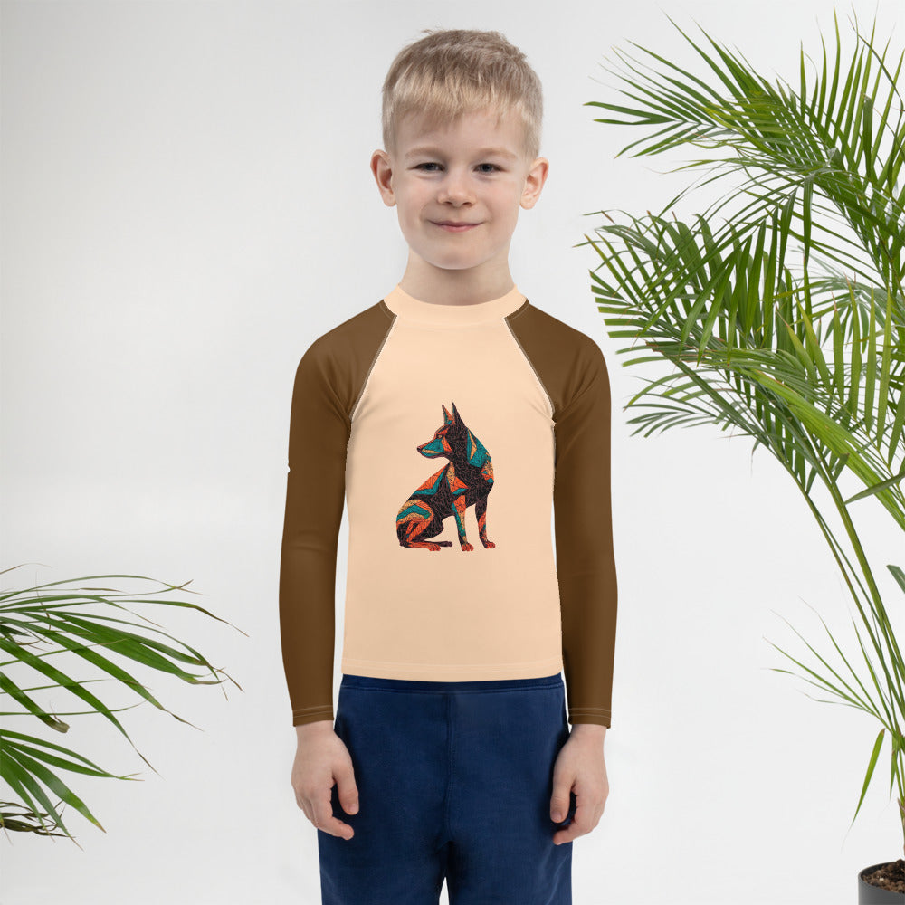 Dog’s Daring Dive Kids Rash Guard