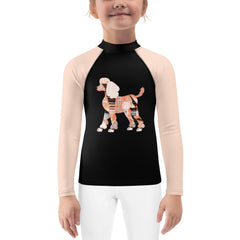 Poodle’s Playful Splash Kids Rash Guard