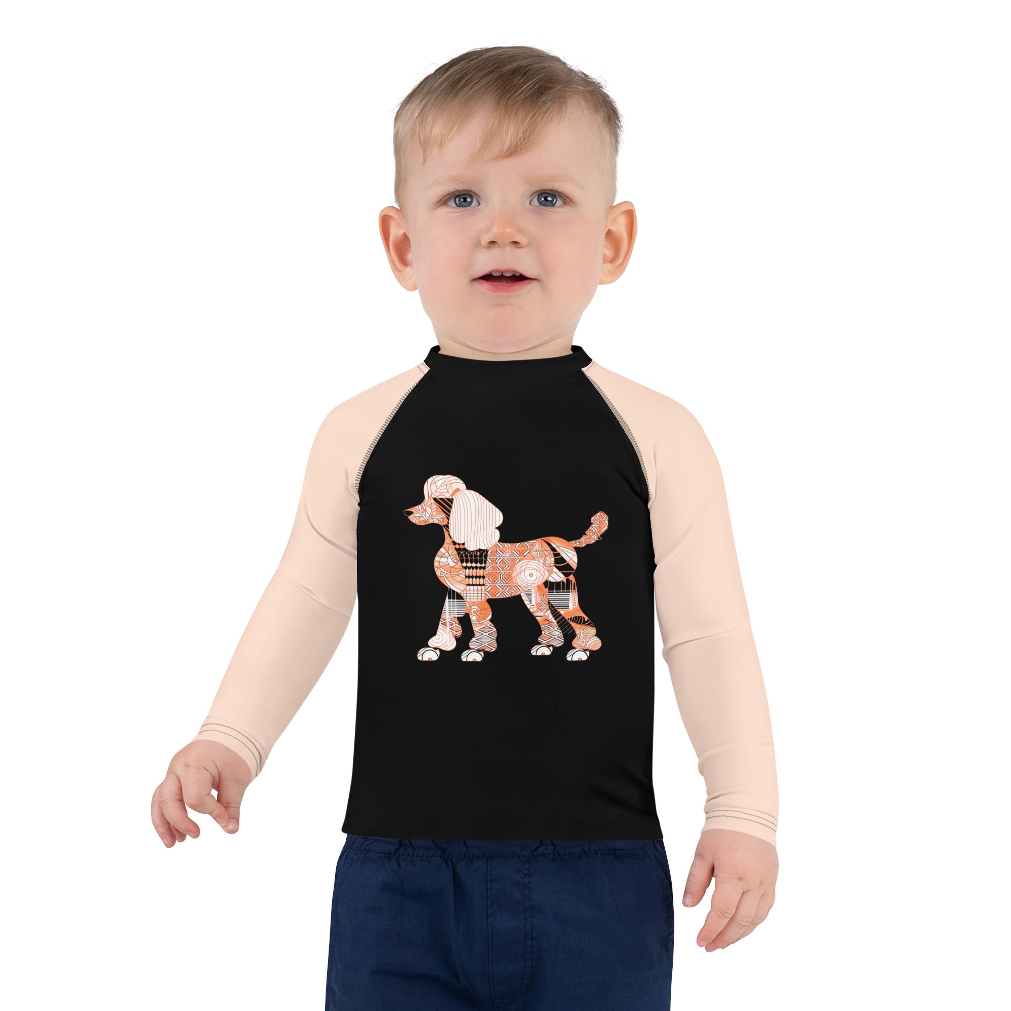 Poodle’s Playful Splash Kids Rash Guard