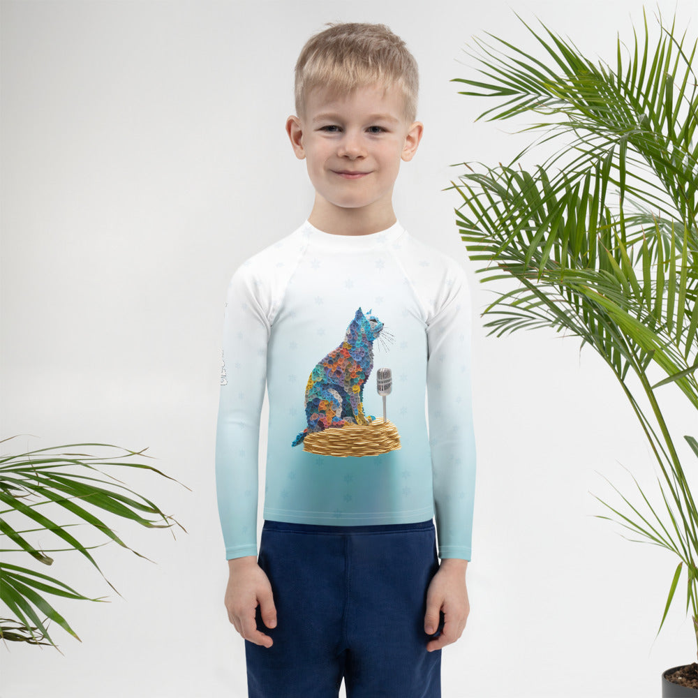 Kirigami Fantasy kids rash guard front view