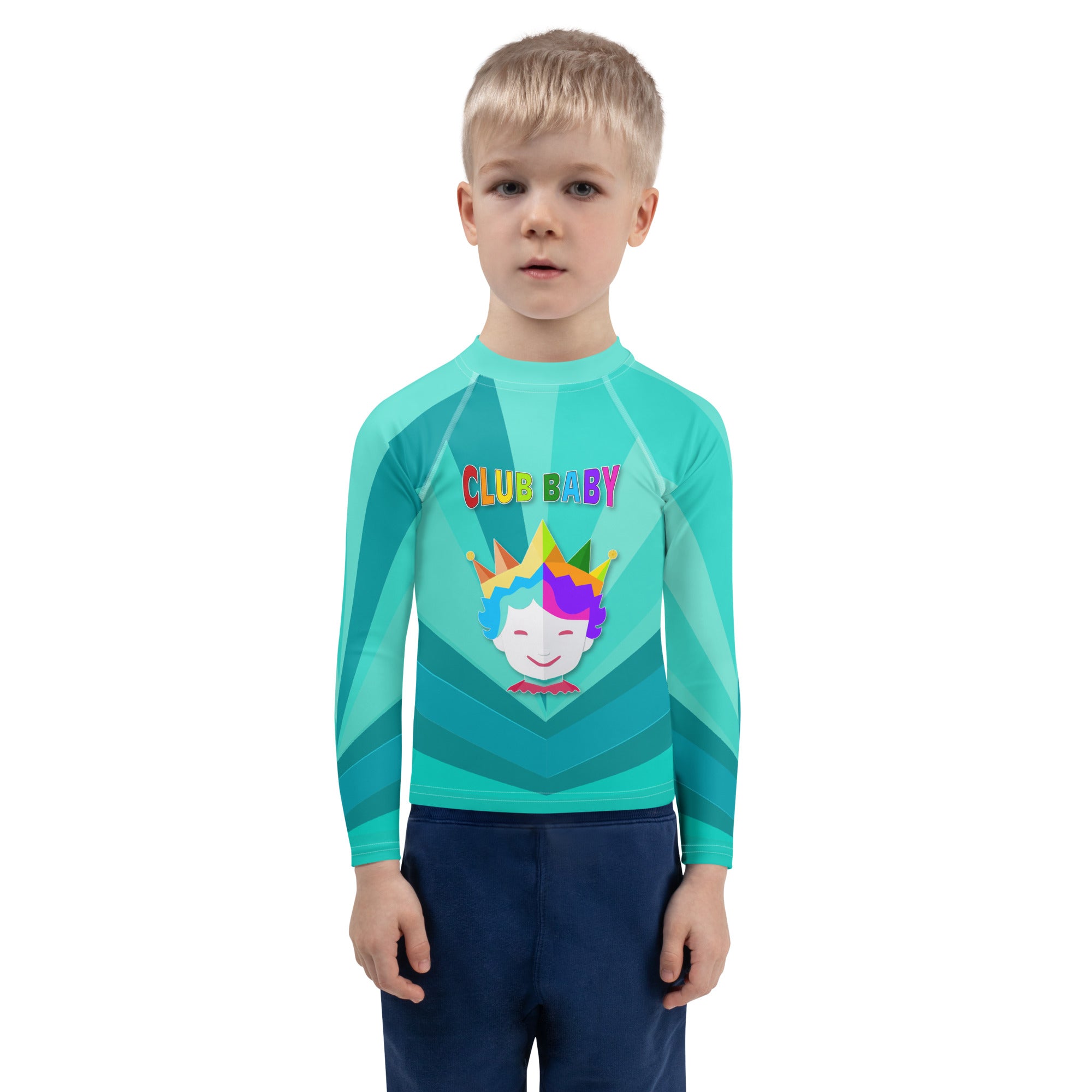 Enchanted Forest Adventure Kids Rash Guard front view