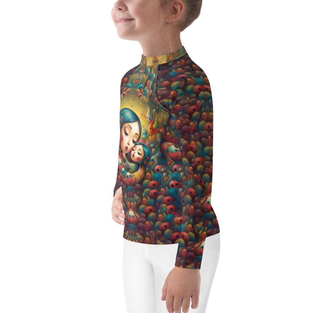 CB3-73 Rash Guard in action - child surfing