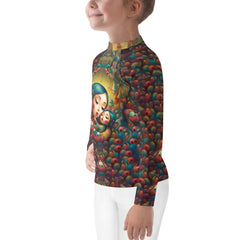 CB3-73 Rash Guard in action - child surfing