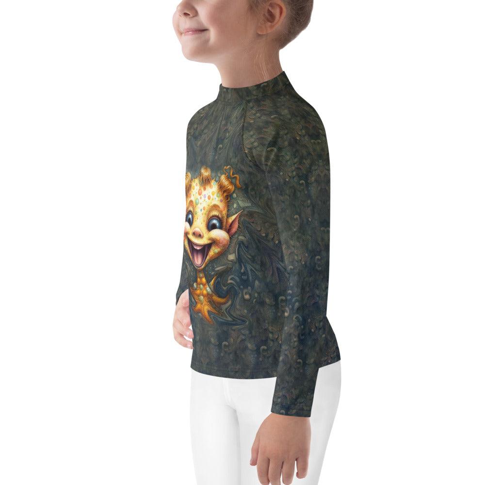 Close-up of CB3-86 Kids Rash Guard material, showcasing durability and comfort.