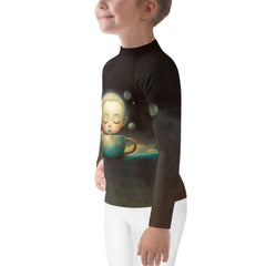 Back view of CB3-70 Kids Rash Guard highlighting durability