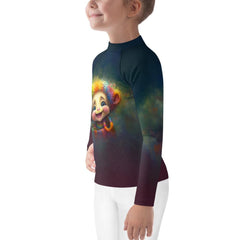 Back view of CB3-104 Kids Rash Guard showcasing UV protection.