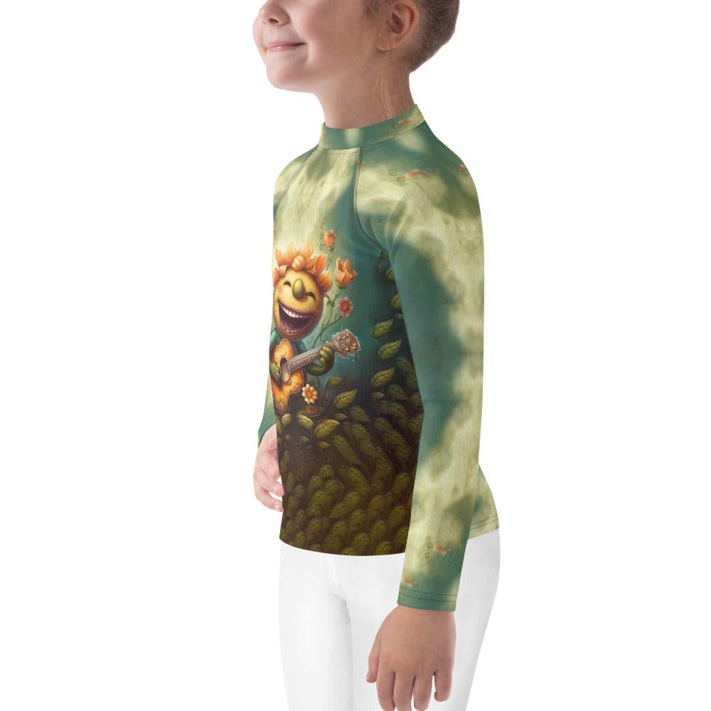 CB3-109 children's rash guard close-up fabric detail