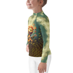 CB3-109 children's rash guard close-up fabric detail