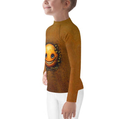 CB3-136 Rash Guard for kids showing the logo detail.