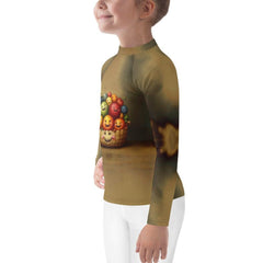 Back view of CB3-134 kids rash guard showcasing design and fit