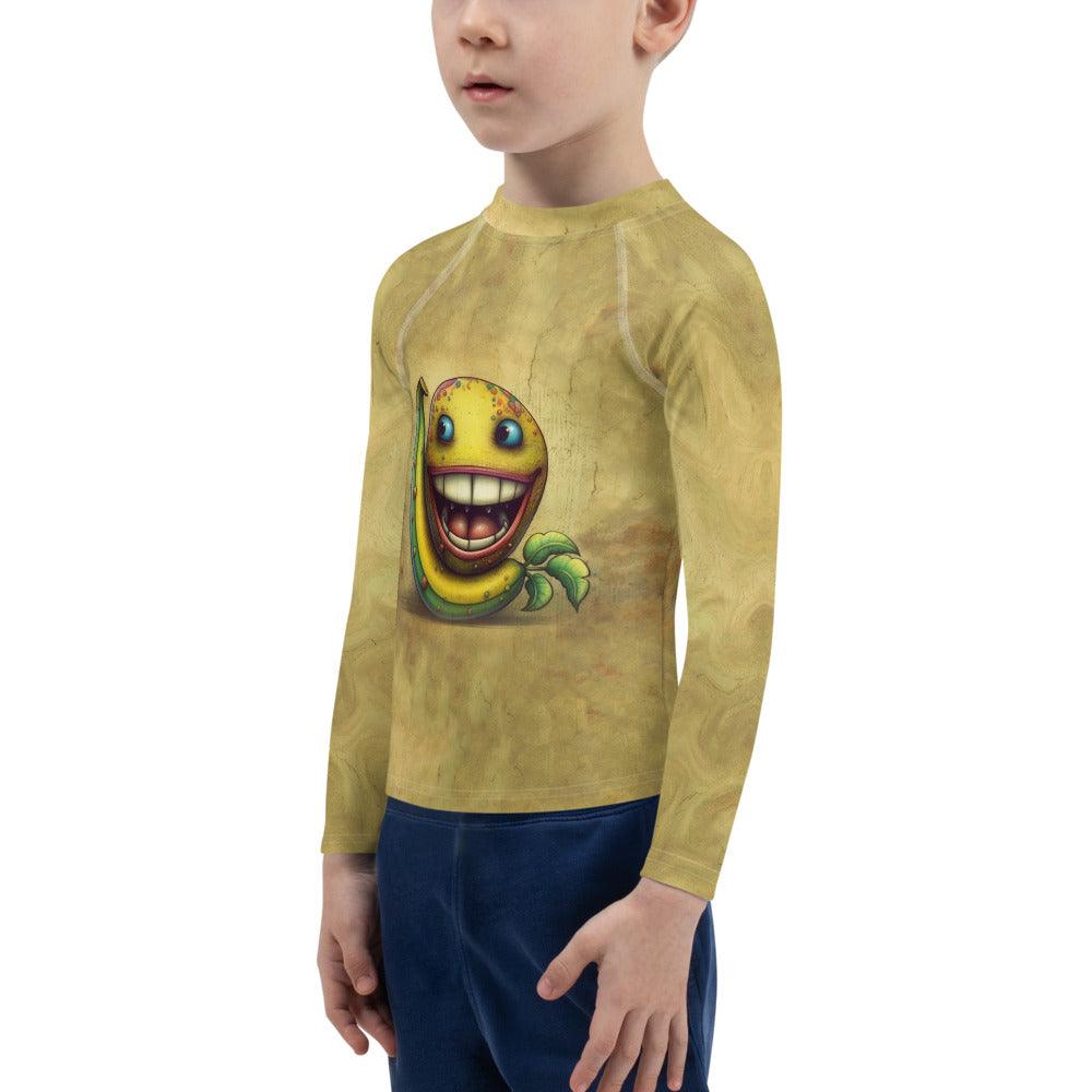 Group of children playing in water wearing CB3-132 rash guards