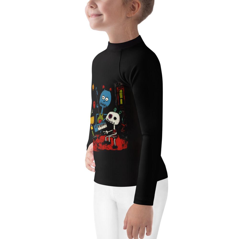 Full Moon Frights Halloween Rash Guard for Kids - Beyond T-shirts