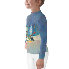 Candy Corn Chaos Halloween Kids Rash Guard - Beyond T-shirts