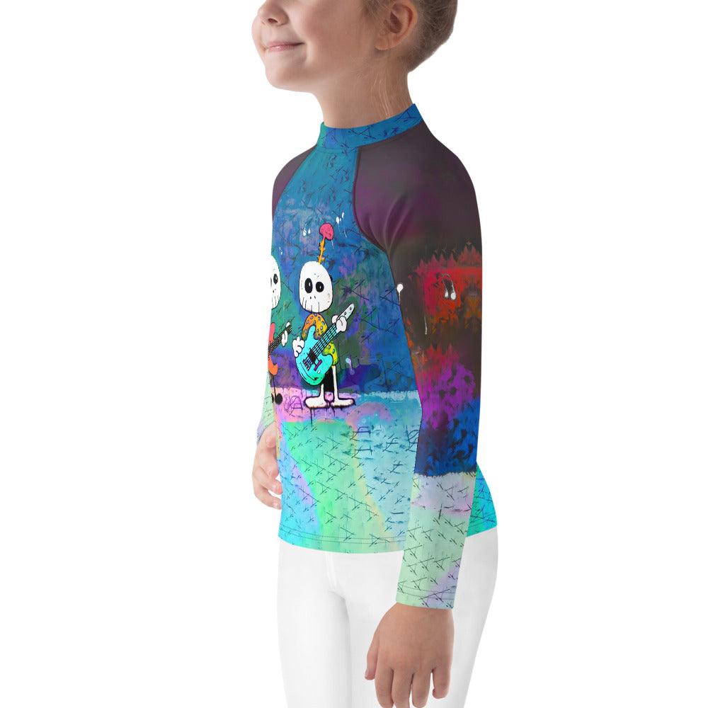 Spiders And Skeletons Kids Rash Guard - Beyond T-shirts