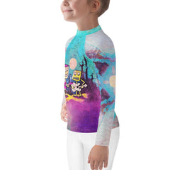 Haunted Cemetery Kids Halloween Rash Guard - Beyond T-shirts