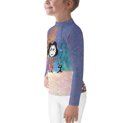 Whimsical Whale Waves Children's Rash Guard