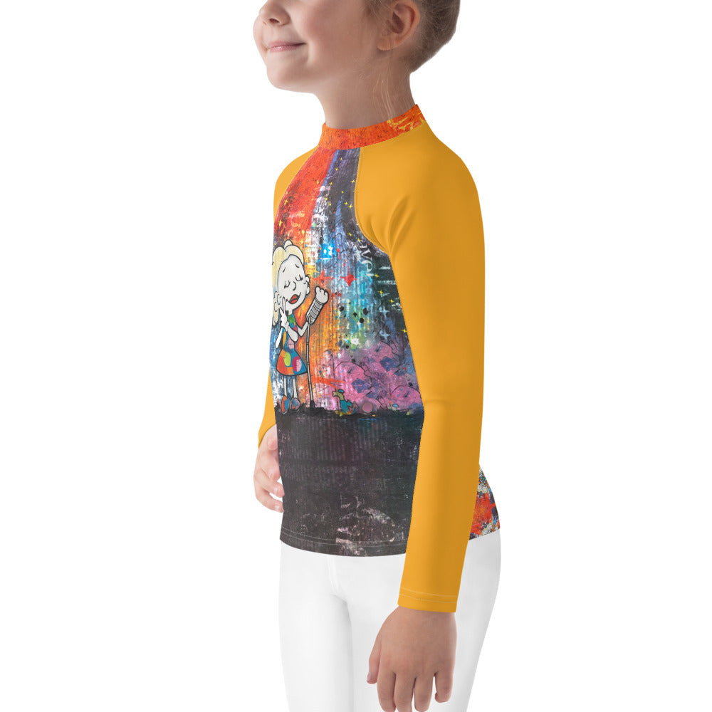 Playful Penguin Parade Kids' Rash Guard