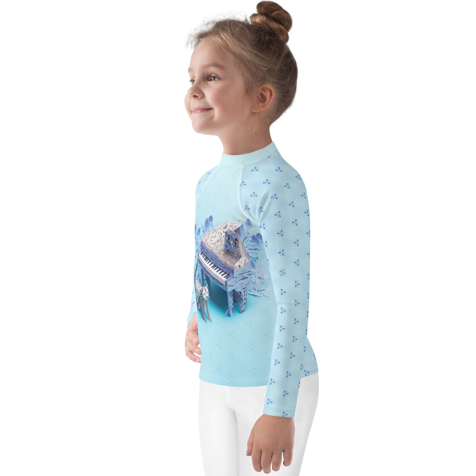 Protective Kirigami Garden rash guard for kids