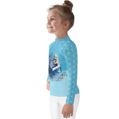 Stylish kirigami adventure rash guard for kids