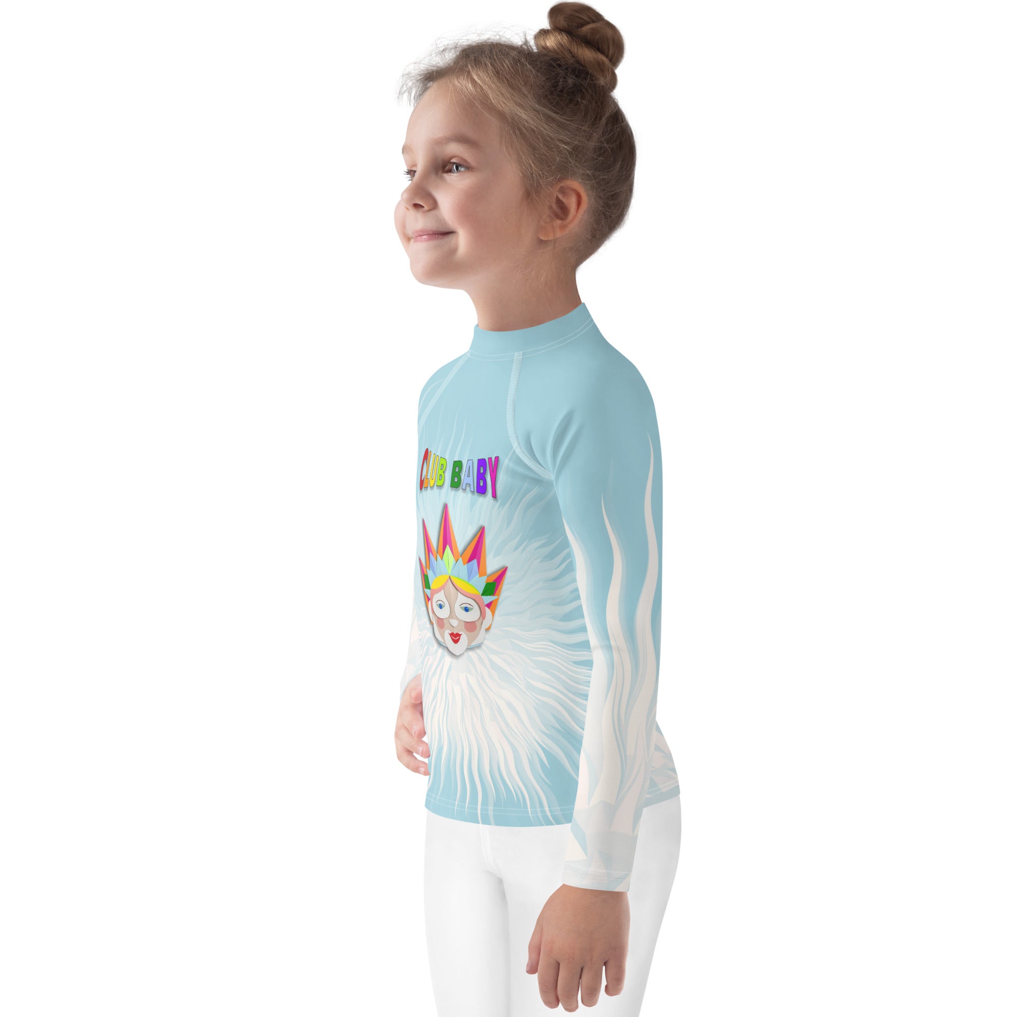 Colorful Cinderella's Ball rash guard for children
