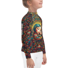 Rear view of CB3-73 Kids Rash Guard showcasing back design