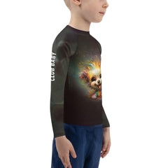CB3-78 Kids Rash Guard UV protection feature highlighted