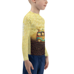 Durable and stretchy CB3-115 rash guard for kids