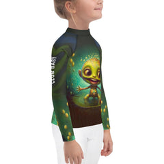 CB3-81 Rash Guard for kids laid flat on a white background.