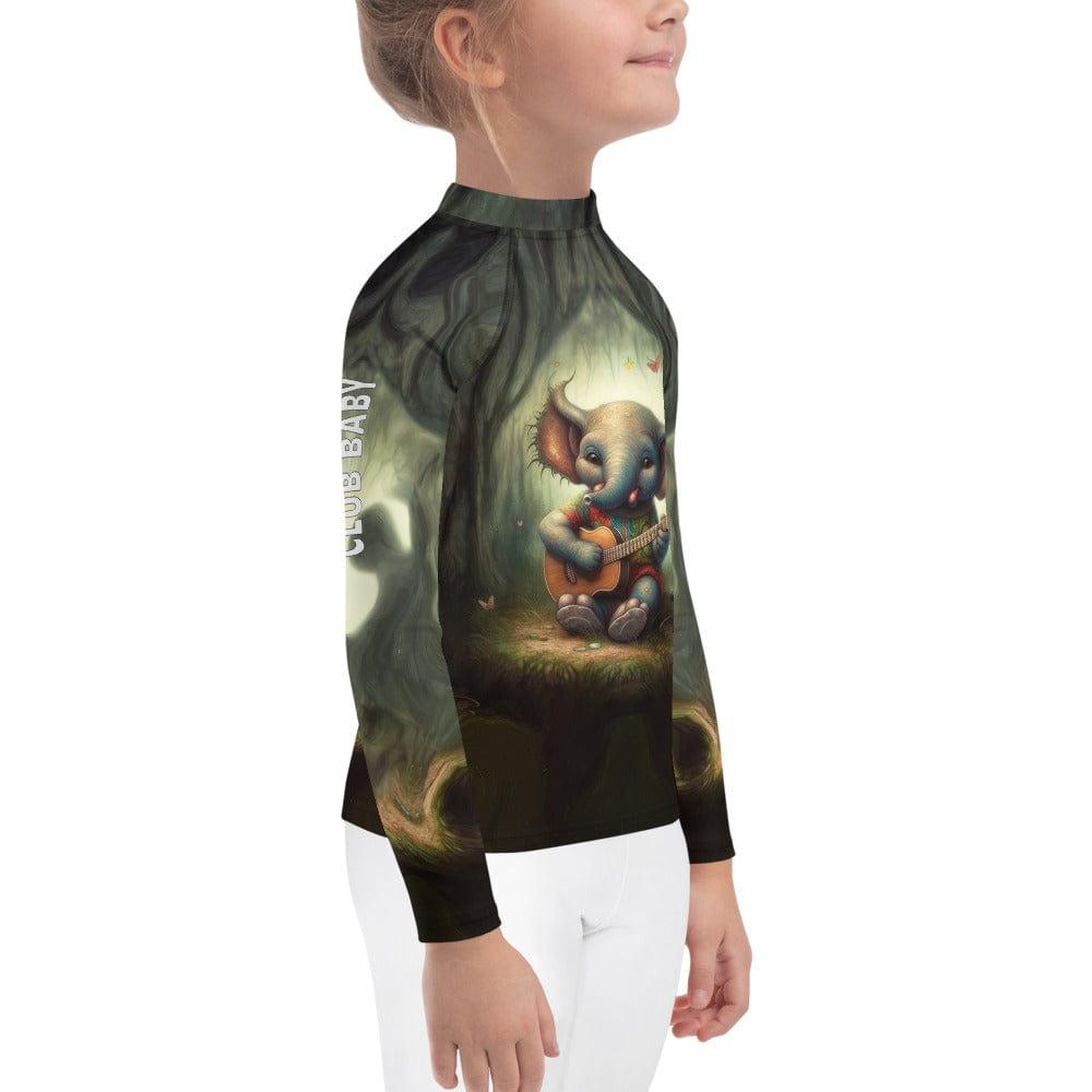 Close-up of CB3-80 kids rash guard fabric and quality