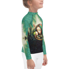 Colorful CB3-74 Kids Rash Guards on display for easy selection