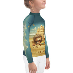 Group of children wearing CB3-111 Rash Guards at a pool party