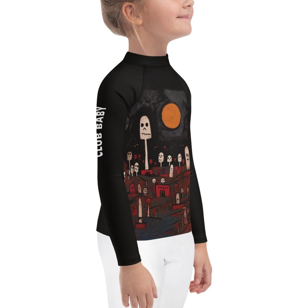 Zombie Zone Halloween Kids Rash Guard - Beyond T-shirts