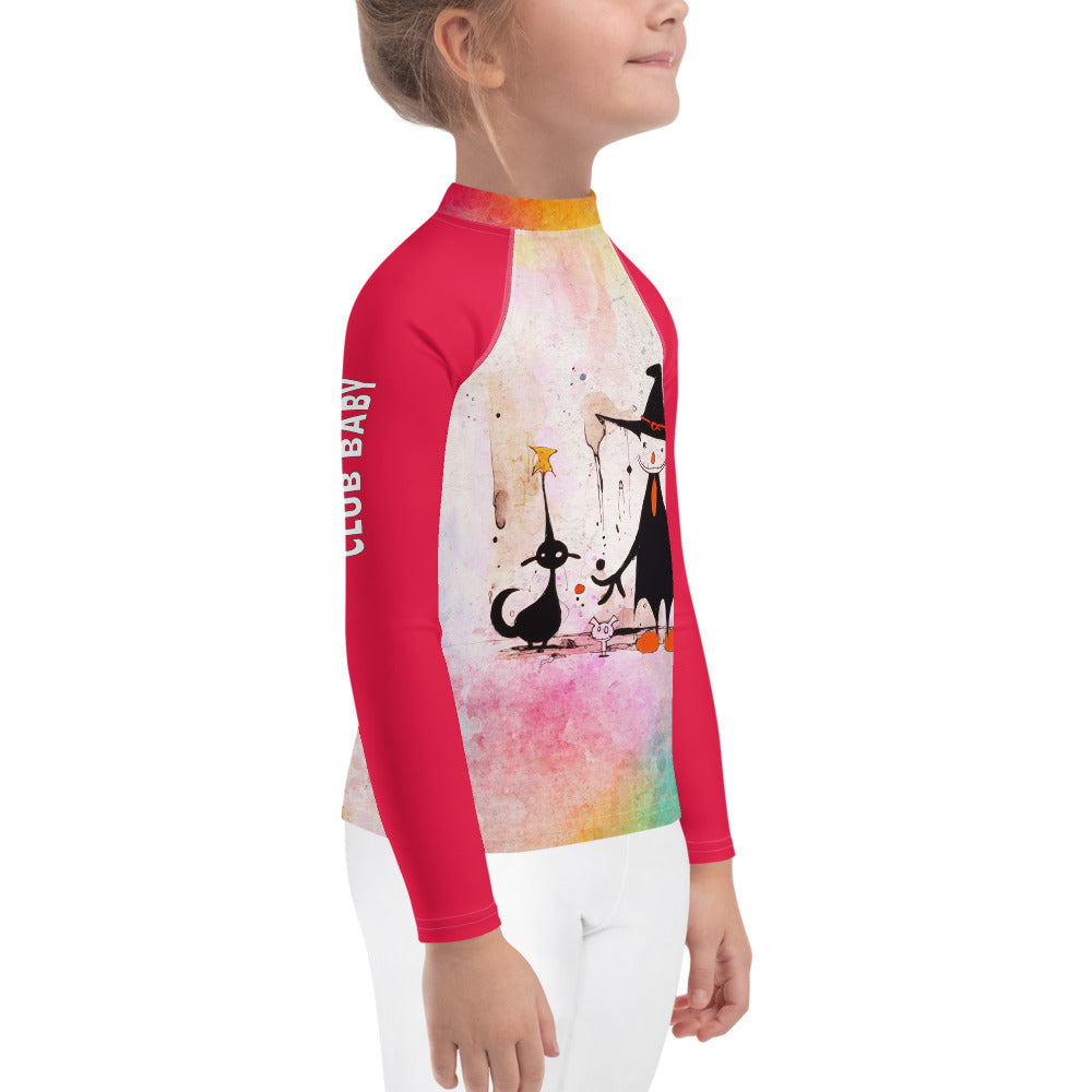 Little Leopard Jungle Art Kids' Rash Guard