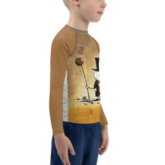 Little Liftoff Space Art Rash Guard