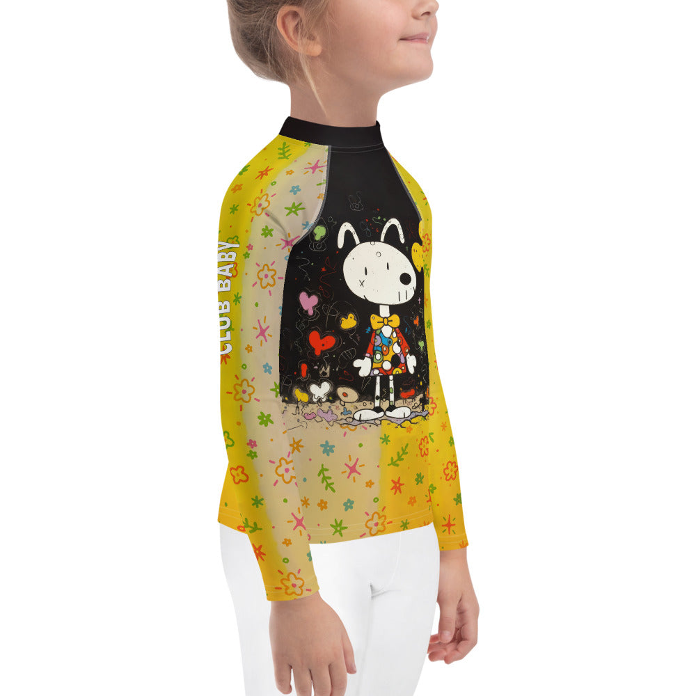 Petite Pelican: Beach-Themed Rash Guard