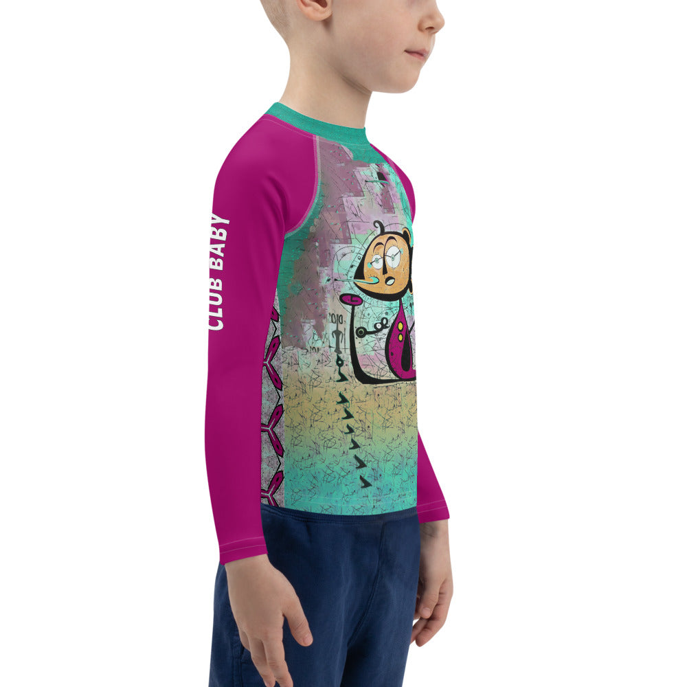 Tiny Toucan Rainforest Themed Rash Guard