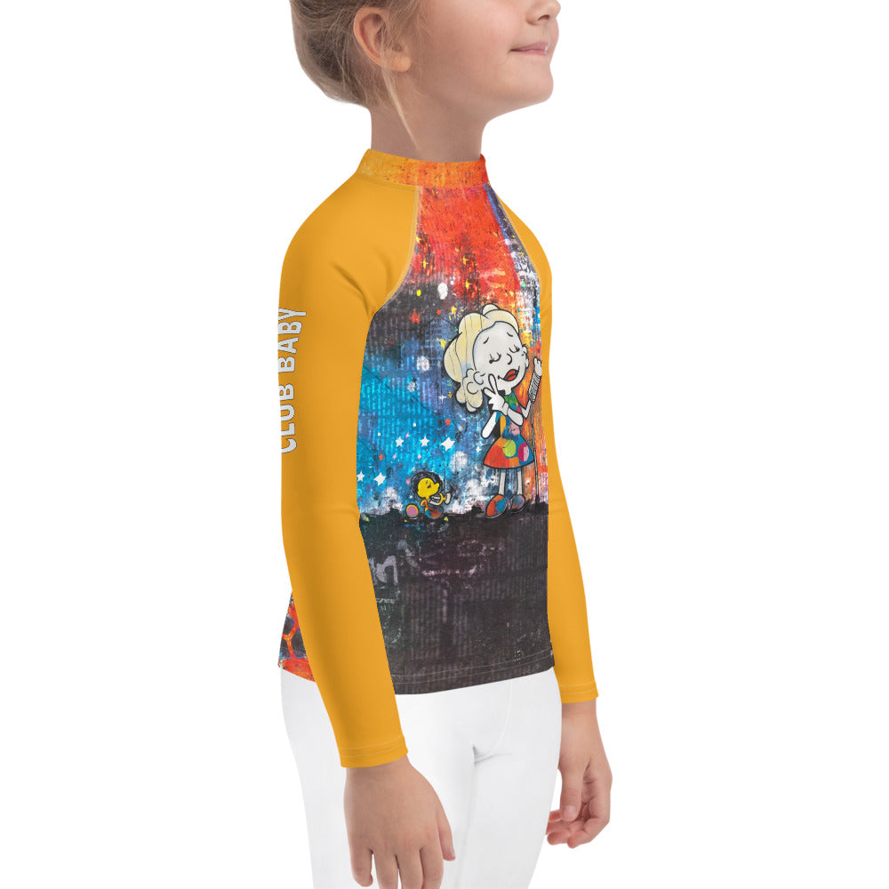 Playful Penguin Parade Kids' Rash Guard