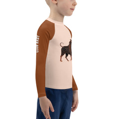 Lion’s Leisurely Lake Day Kids Rash Guard