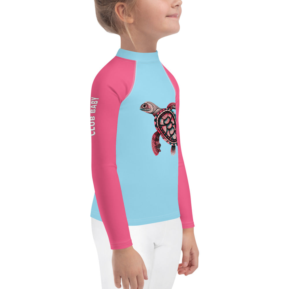 Turtle’s Tranquil Tides Kids Rash Guard