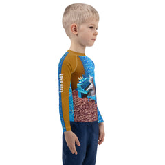 Abstract shapes rash guard for children's outdoor activities