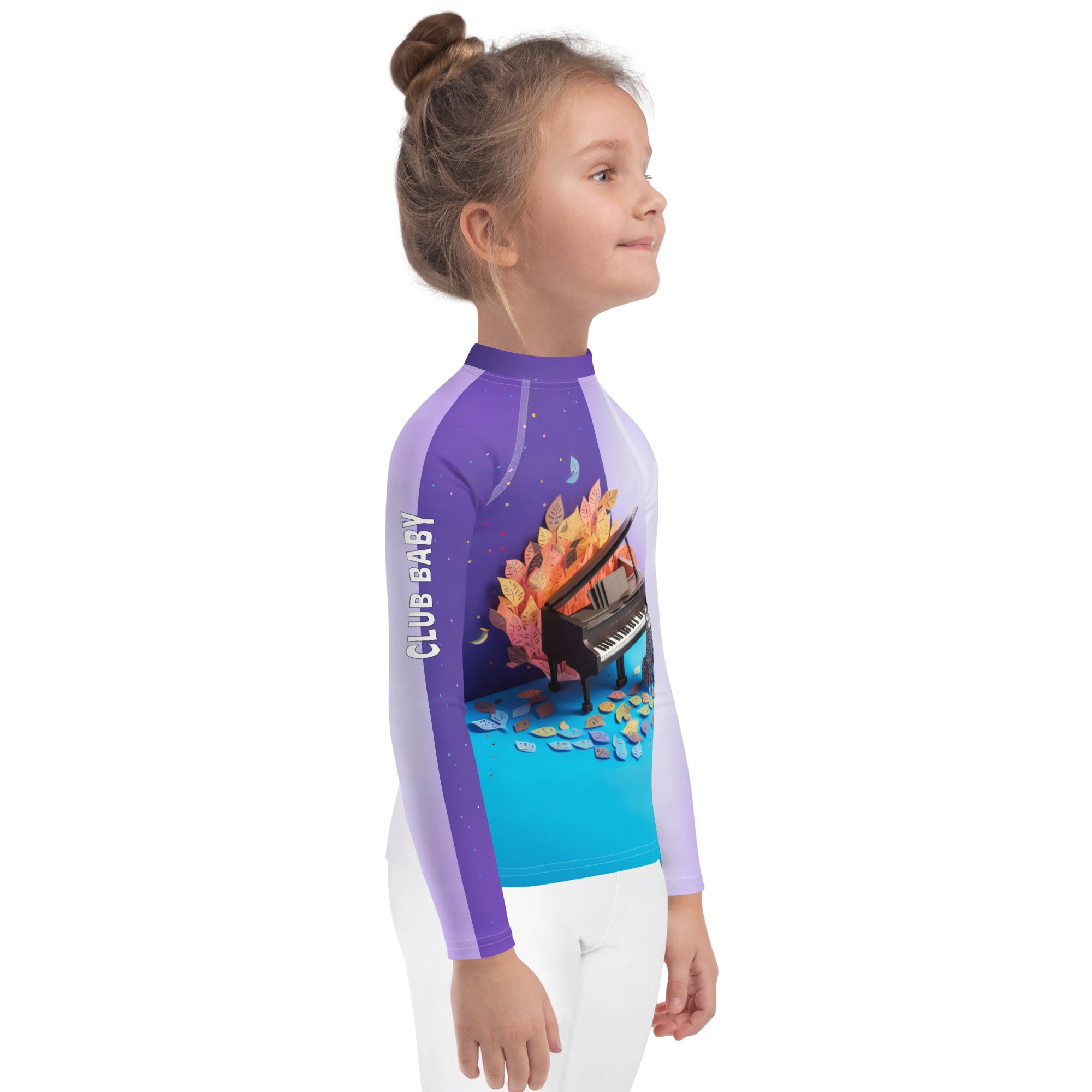 Durable kids swimwear with starry night print