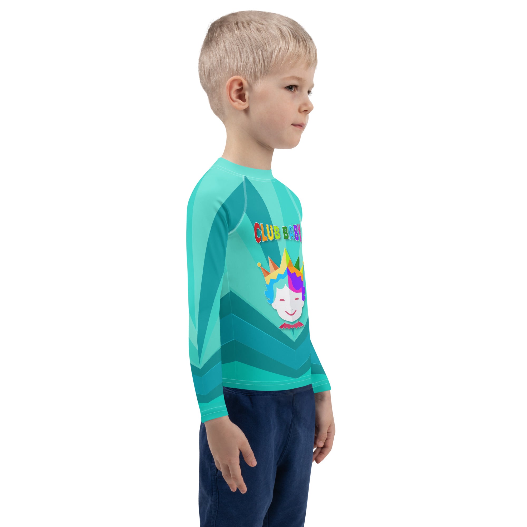 Back view of Enchanted Forest Adventure Kids Rash Guard