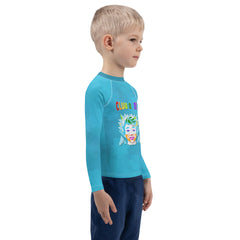 Fairy Godmother rash guard for children in outdoor setting