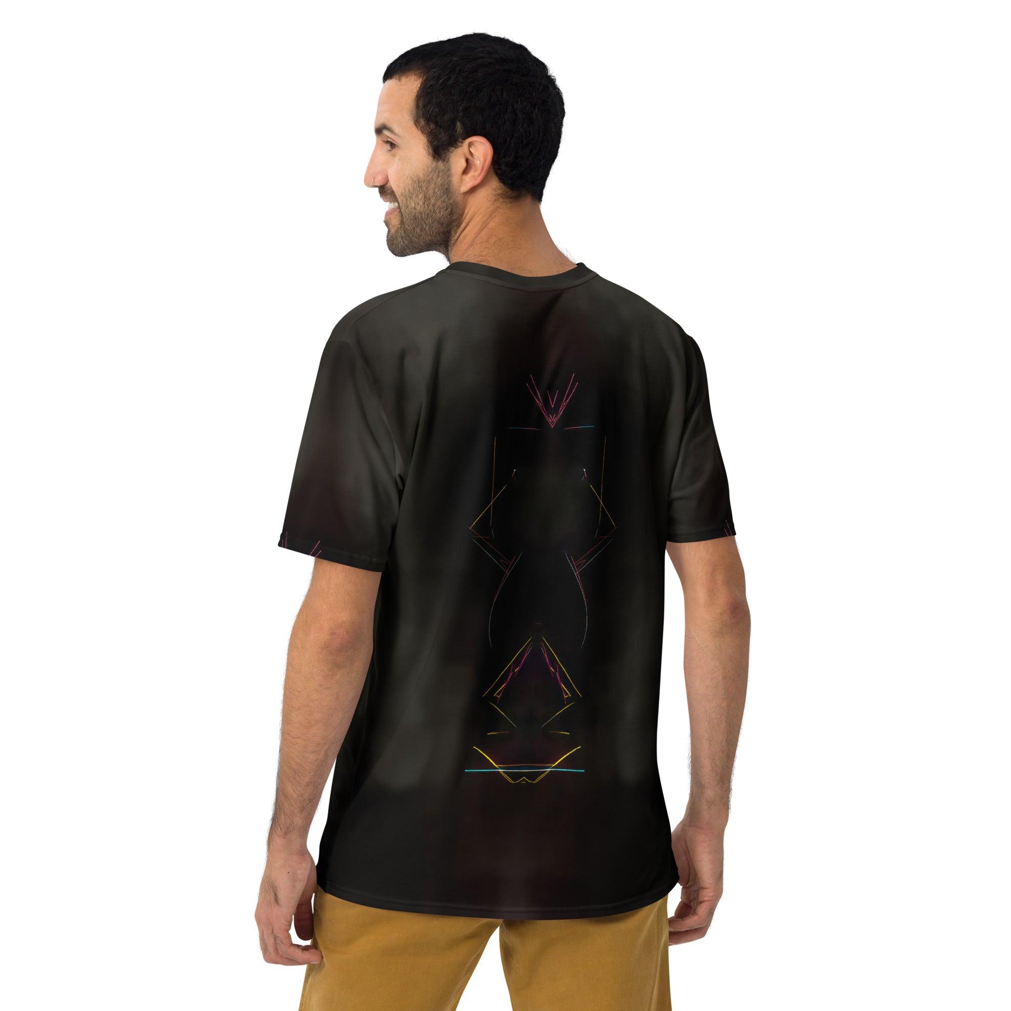 Edgy Abstract All-Over Print Men's Crew Neck - Beyond T-shirts