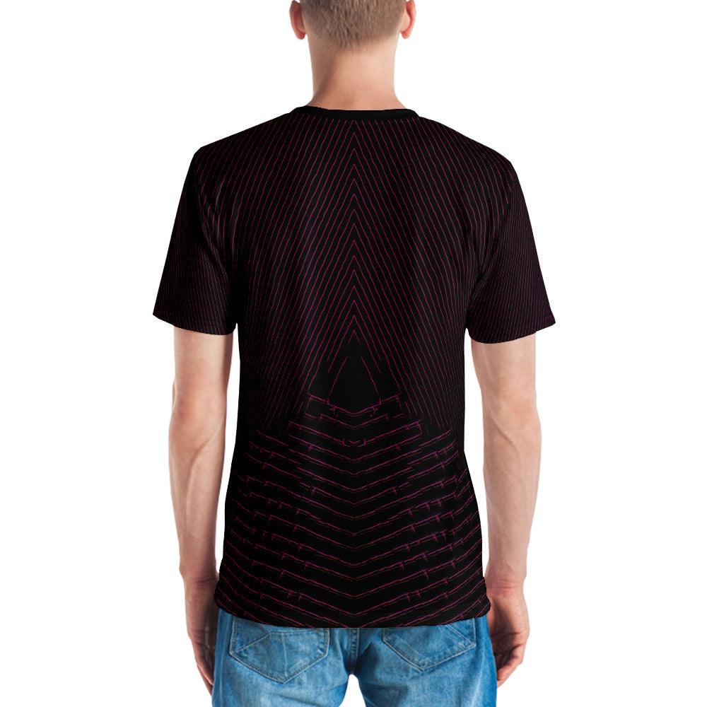 Sleek Stripes All-Over Print Men's Crew Neck - Beyond T-shirts