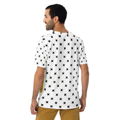 Abstract Monochrome All-Over Print Men's Crew Neck T-Shirt