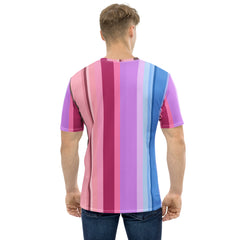 Dynamic Stripes All-Over Print Men's Crew Neck T-Shirt