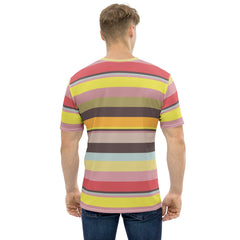 Fiesta Fiesta Colorful Stripe All-Over Print Men's Crew Neck T-Shirt